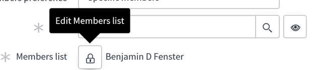 Edit member list